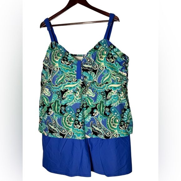 Catherines Swim Dress One Piece Swimsuit Sailboat - Picture 1 of 15